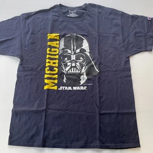 Champion University of Michigan Star Wars T Shirt Mens Size XL Blue Casual Style - Picture 1 of 12