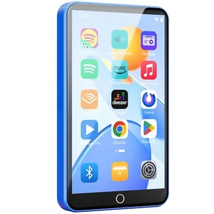 MP3 Player w/ WiFi Bluetooth 4" In Touch Screen 80GB Android MP4 Player Blue - Picture 1 of 9