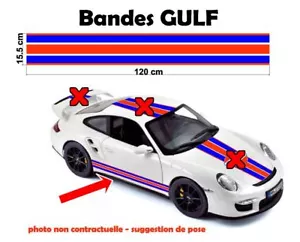 1 bandes - GULF Racing style Stripe "universel*" Sticker bandes - Bild 1 von 1