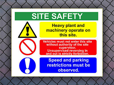 SITE SAFETY - Construction Site Safety Signage- 3mm Plastic Foamex Boards / SS4 • 34.99£