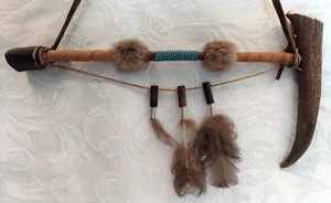 12" Antler Ceremonial  Hanging Pipe Native American New Mexico - Picture 1 of 18