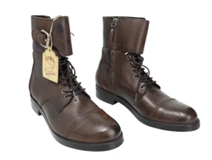 Zapatos DIESEL para mujer (UE) 37/38 marrón oscuro con cordones de cuero botas con cremallera al tobillo - Imagen 1 de 14