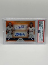 Harry Kane/Heung-Min Son 2022-23 Topps Chrome UCC Orange Dual Auto /25 PSA 9