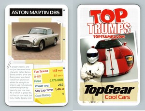 Aston Martin DB5 - Top Gear Cool Cars 2007 Top Trumps Specials Card