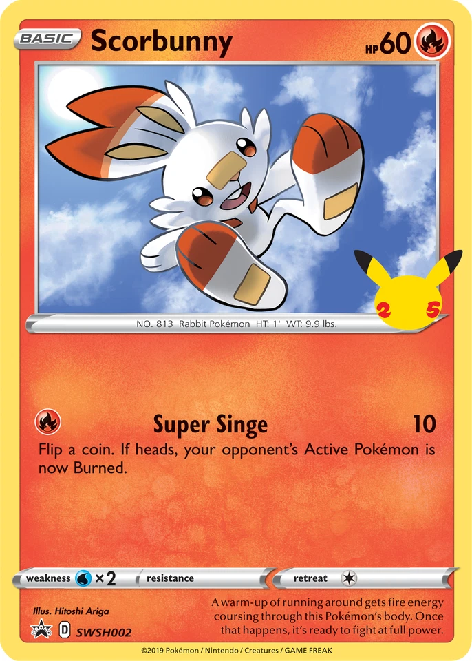 Scorbunny (SWSH002) (Jumbo Card) [First Partner Pack] - Image 1 of 1