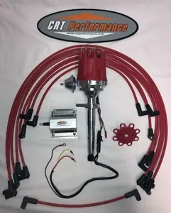 FORD FLATHEAD 239-255 V8 Pequeño Distribuidor HEI ROJO + Bobina 60K + Cables Enchufables EE. UU. - Imagen 1 de 6