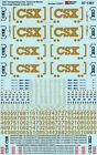 Microscale 87-1361 HO CSX Boxcar Logo New Image Diesels 2011+ Dark Yellow Decals