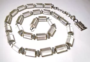 VINTAGE Statement GIVENCHY Schlauch LUCITE GÜRTEL/Halskette SILBERTON Metall Frankreich - Bild 1 von 4