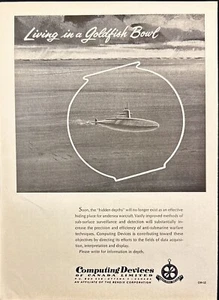 Computing Devices of Canada Goldfish Bowl Ottawa Vintage Print Ad 1964 - Bild 1 von 5