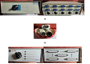 4'er Konvolut versch. Data-Switch Umschalter Monitor-Tastatur Maus + Adapter - Bild 1 von 7