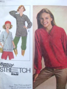 Simplicity 8618 pattern Misses pullover top 2 lengths 8 10 12 Uncut stretch - Picture 1 of 3