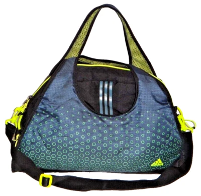adidas 3-Stripe Logo ClimaProof Ultimate Club Hand Shoulder Bag Black Neon Green - Image 1 of 4