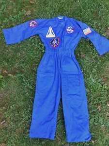 Vintage Jetaone NASA Blue Patches Space Shuttle Discovery Jumpsuit Kids 12 - Picture 1 of 8