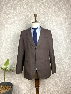 Blazer Emporio Armani Chocolate Marrón Lino Rayón Hecho en Italia 40, EU 50 Foto 1 de 4