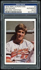 JIM PALMER 1975 SSPC 42 Superstars #5 HOF PSA/DNA Certified Authentic Autograph