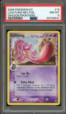 Pokemon Lickitung EX Dragon Frontiers Reverse Holo Rare #19 PSA 8 - Image 1 of 2