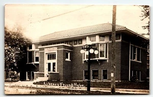 RPPC Postcard Library Friend Nebraska Street View UNP - Picture 1 of 2