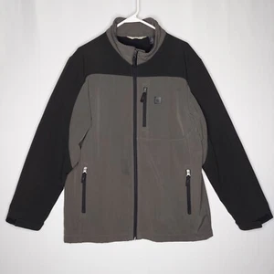 Arizona Active Jacket Womens XL Black Gray Mock Neck Zip Pocket Fall Outdoor - Picture 1 of 5