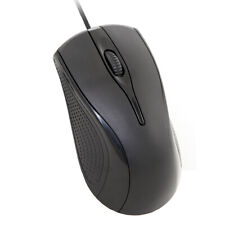WIRED USB OPTICAL MOUSE FOR PC LAPTOP MAC COMPUTER SCROLL WHEEL BLACK UK