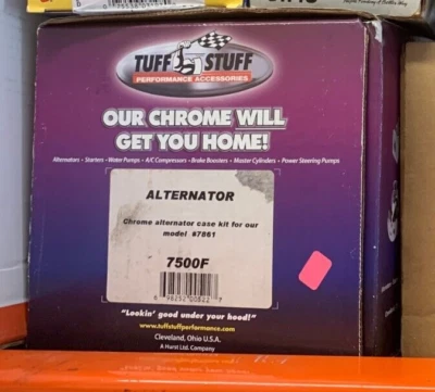 Original Tuff Stuff 7500F Chrome Alternator Case For Alternator Model 7861 10si - Image 1 of 4