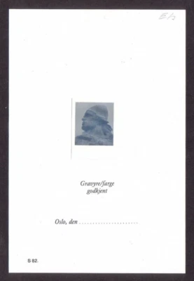 Норвегия 1990-е ДОКАЗАТЕЛЬСТВО невыпущенной марки с викингом (от Норвегии банкноты печати) - Изображение 1 из 2