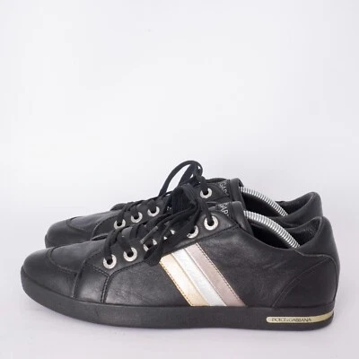 Tênis Dolce&Gabbana Feminino Couro Top Baixo com Cadarço Tamanho EUA 7.5 Reino Unido 5 UE 38 - Imagem 1 de 4