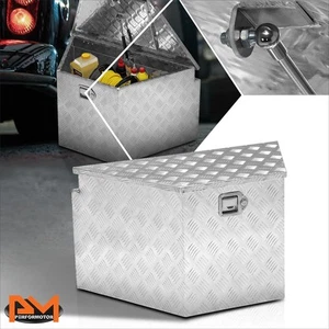 Caja de herramientas de aluminio 32"x18"x20,5" con lengüeta labial colgante camión remolque almacenamiento - Imagen 1 de 7