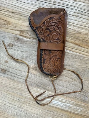 Vintage Embrossed Leather Gun Holster 10 1/2” - Image 1 of 4