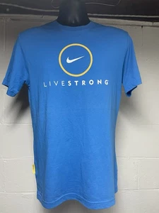 Women's Nike DriFit Livestrong Fight Cancer Soft Blue T-Shirt (small) Free Ship - Picture 1 of 4