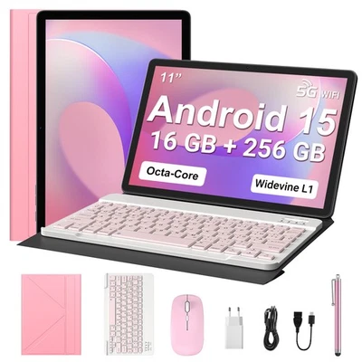 WIFI Tablet 11.0 Zoll Android 15 mit 16GB RAM 256GB ROM Bluetooth Dual Camera PC - Bild 1 von 4