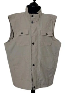 Chaleco chaleco calentador corporal Freemans para hombre cremallera poppers bolsillos beige talla 50R - Imagen 1 de 13