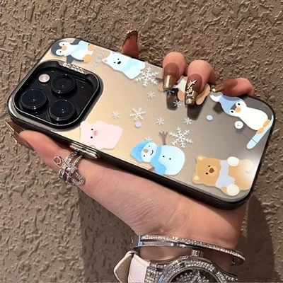 Christmas Cartoon Gift Case For Various Phone ShockProof Phone Cover Back Lovely - Image 1 of 4