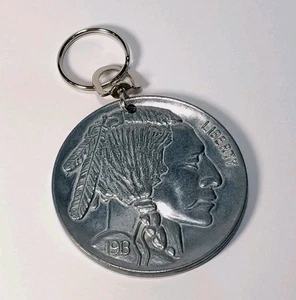 Buffalo Nickel Novelty Keyring 1913 Oversized 3" Coin - Picture 1 of 5