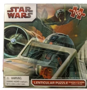 NEW~ Star Wars X-Wing Fighter Luke Skywalker  Kids 100 Piece Lenticular Puzzle - Picture 1 of 4