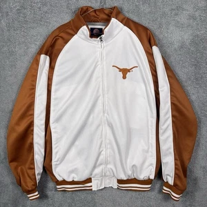 Texas Longhorns Jacket Mens XL GIII Full Zip Windbreaker Track Sewn Lined Stripe - Picture 1 of 14