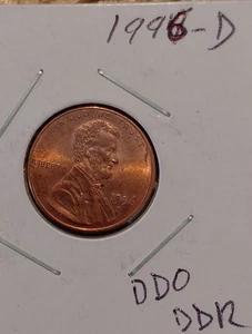 1996-D DDO/DDR Lincoln Cent double die error - Picture 1 of 2