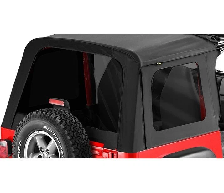 Bestop 58698-15 Black Denim Soft Top Replacement Window Set for Jeep CJ7/YJ - Image 1 of 1