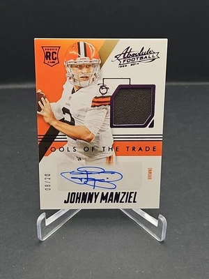 2014 Panini Absolute - Johnny Manziel Tools of the Trade Purple Autograph 8/20 - Image 1 of 3