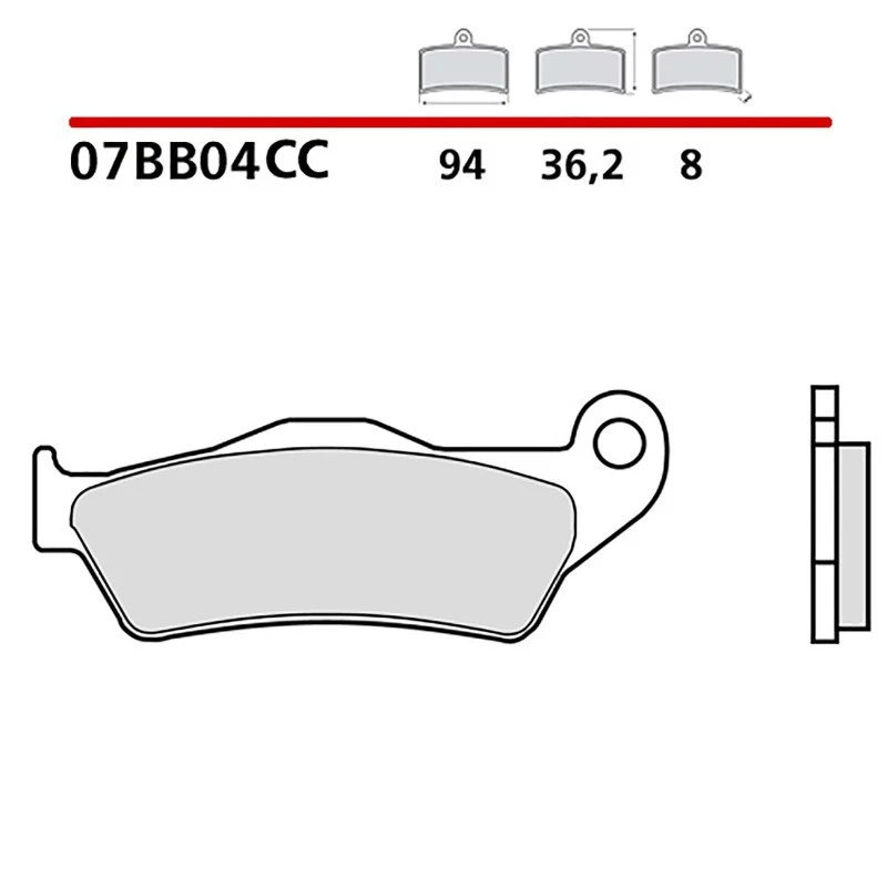 BREMBO KIT PASTIGLIE FRENO ANT. MONTA SU HUSQVARNA TC 450 11-14-07BB04CC Foto 1 de 1