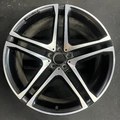 Rueda trasera AMG Mercedes-Benz mecanizada negra clase GLE OEM 22” 2016-2019 85493 Foto 1 de 4