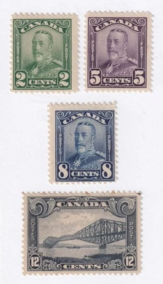 MATT'S STAMPS CANADA SCOTT #150, #153-154, #156 ISSUES OF 1928-29, MH/MNG CV$58 - Image 1 of 3