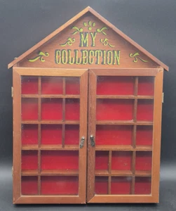 Vetrina da parete in legno vintage Enesco "My Collection" Knick Knack Curio armadio - Foto 1 di 10