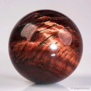 55g34mm Red Tiger Eye Sphere Crystal Ball Natural Quartz Healing Gemstone Chakra - Foto 1 di 10
