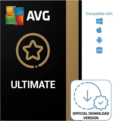AVG Ultimate 2025 10 Device 2 Year Antivirus + AVG Secure VPN & AVG TuneUp Email - Image 1 of 4