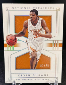 2016 Panini National Treasures Collegiate Kevin Durant Silver /25 Texas