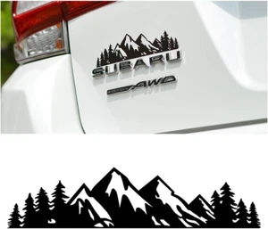 Schneeberg Baum Aufkleber Aufkleber für Auto, 2 STCK. Berge Grafik Logo Aufkleber, 7  - Bild 1 von 12