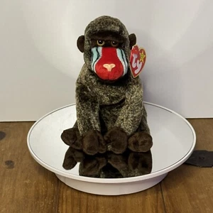 Ty Beanie Baby 1999 Cheeks The Baboon - NM With Tags - Picture 1 of 2