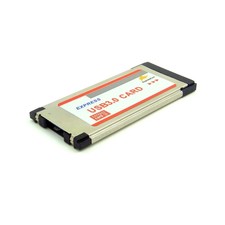 Express Card 34mm to USB 3.0 5Gbps 2 ports Adapter ExpressCard Laptop Notebook