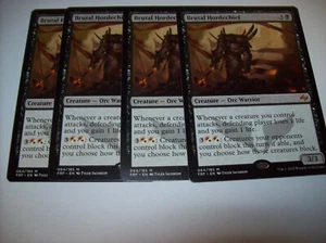 X4 MTG Magic Brutal Hordechief Fate Reforged NM Playset Free Ship & Tracked - Picture 1 of 3