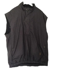 DryJoys FootJoy Men's 1/2 Zip Snap Houndstooth Lined Wind Rain Golf Vest Sz L - Picture 1 of 19